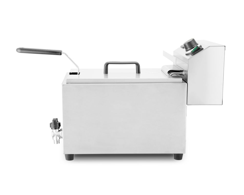 Hendi Fritös XL med avtappningskran, Profi Line, 10L, 400V/6600W, 300x585x(H)377mm