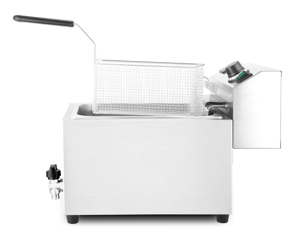 Hendi Fritös XL med avtappningskran, Profi Line, 10L, 400V/6600W, 300x585x(H)377mm