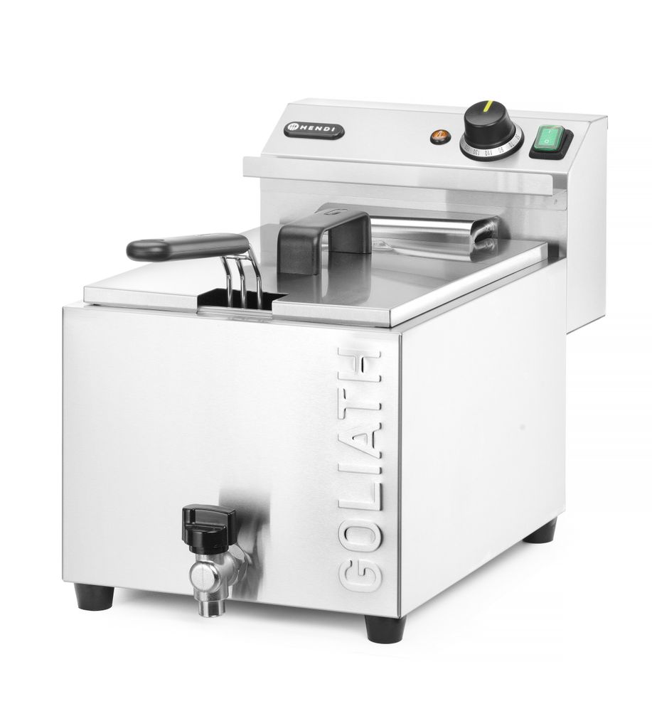 Hendi Fritös XL med avtappningskran GOLIATH, 10L, 400V/10200W, 300x585x(H)392mm