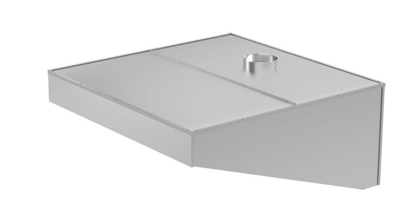 Extractor hood, angled, wall-mounted, bolted