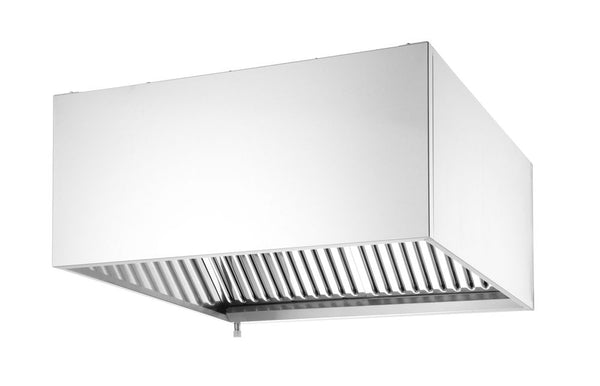 Wall-mounted extractor hood, bolted