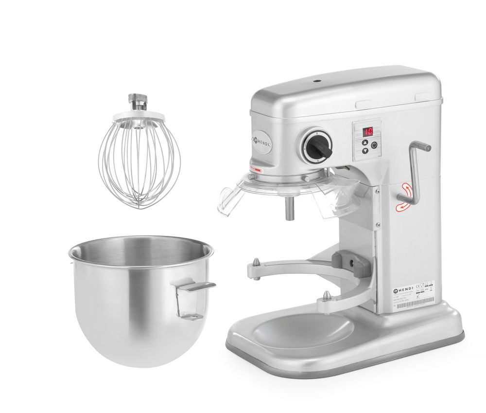 Hendi Planetblandare, Kitchen Line, 7L, Silver, 220-240V/650W, 317x440x(H)490mm