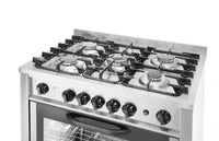 Hendi Gasspis - 5 brännare med elektrisk ugn, Kitchen Line, 230V/2900W, 14,3kW