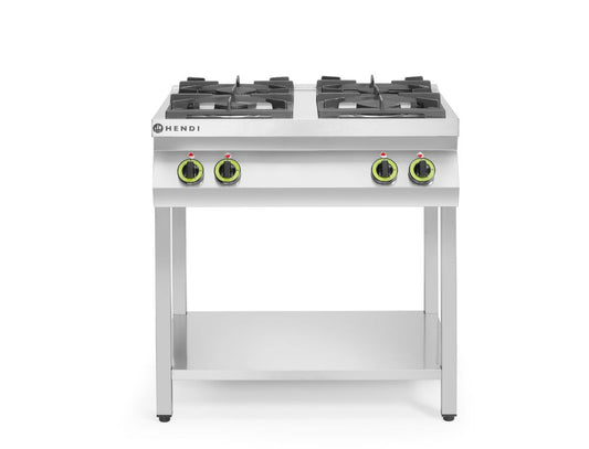 Gasspis Kitchen Line 4-brännare öppet stativ, HENDI, Kitchen Line, 19 kW, 800x700x(H)900 mm