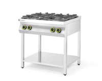 Hendi Gasspis Kitchen Line 4-brännare öppet stativ, Kitchen Line, 19 kW, 800x700x(H)900 mm