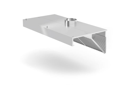 Väggmonterad köksfläkt, vinklad, HENDI, Profi Line, med LED-belysning, 1000x700x(H)450mm