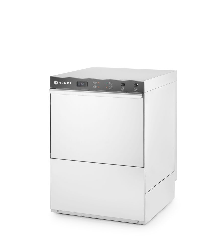Diskmaskin 50x50 - elektromekanisk styrning, HENDI, med avloppspump, 400V/6600W, 570x600x(H)830mm