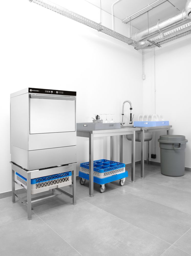 Hendi Diskmaskin 50x50 - elektronisk styrning, 400V/6600W, 570x600x(H)830mm