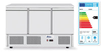 Arktic Tredörrars pizzadisk med kyldisplay 380+40L, 254L, 230V/400W, 1400x700x(H)1491mm
