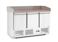 Arktic Tredörrars pizzadisk med kyldisplay 380+40L, 254L, 230V/400W, 1400x700x(H)1491mm