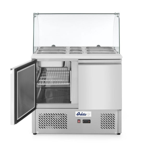 Arktic Salladsdisk med två dörrar och glasdisplay, 300 l, 230 V/310 W, 912 x 702 x (H) 1330 mm