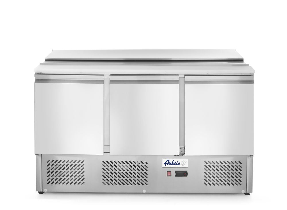Salladsdisk med tre dörrar, 380 liter, Arktic, 230V/310W, 1390x702x(H)888mm