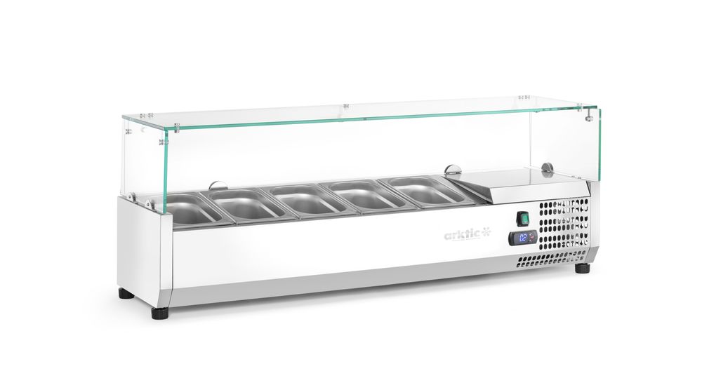 Arktic Kyld serveringsbehållare GN 1/4, 7x GN 1/4, 230V/180W, 1505x335x(H)460mm