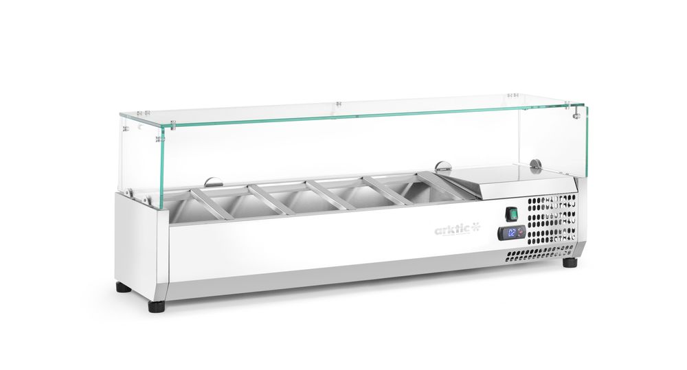 Arktic Kyld serveringsbehållare GN 1/4, 7x GN 1/4, 230V/180W, 1505x335x(H)460mm