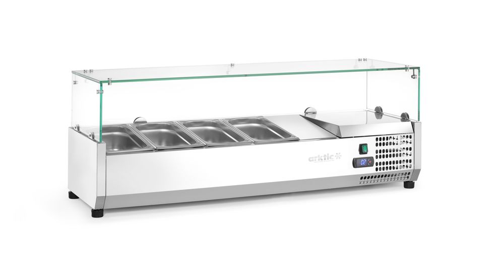 Arktic Kyld serveringsbehållare GN 1/3, 7x GN 1/3, 230V/180W, 1605x420x(H)460mm