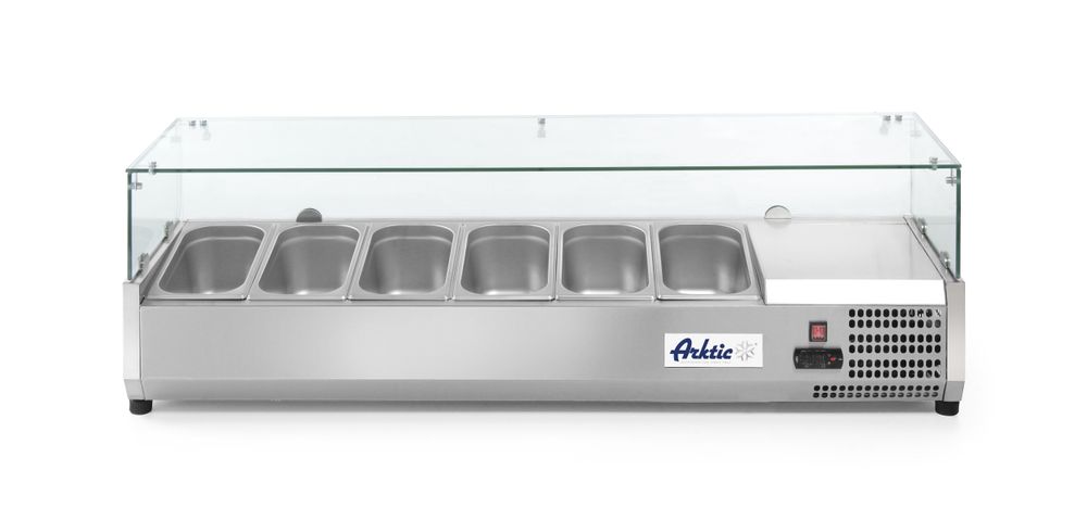 Kyld serveringsbehållare GN 1/3, Arktic, 6x GN 1/3, 230V/180W, 1405x420x(H)456mm