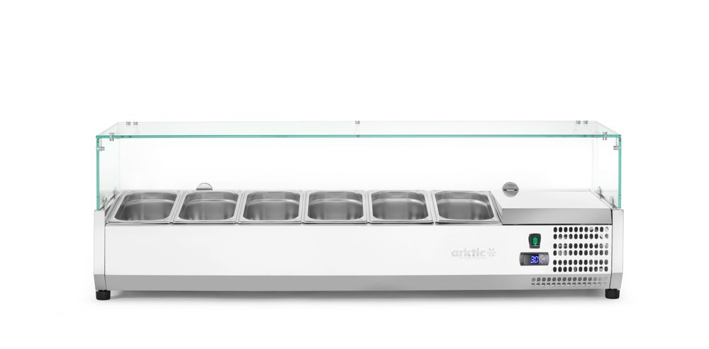 Arktic Kyld serveringsbehållare GN 1/3, 7x GN 1/3, 230V/180W, 1605x420x(H)460mm