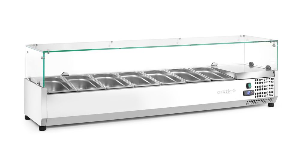 Arktic Kyld serveringsbehållare GN 1/3, 7x GN 1/3, 230V/180W, 1605x420x(H)460mm