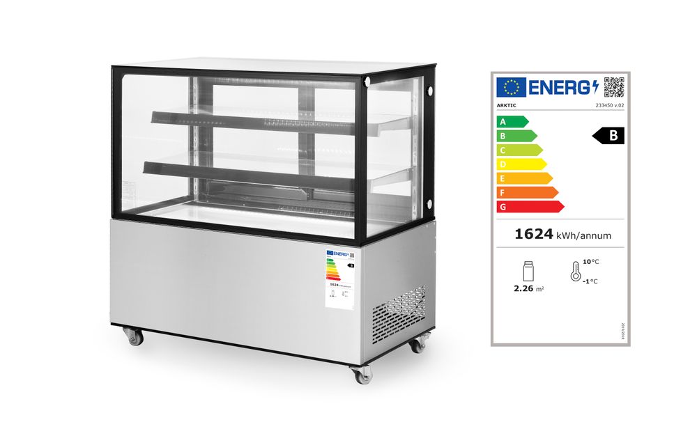 Arktic Kylskåp med 2 hyllor, 410L, 230V/490W, 1224x677x(H)1230mm