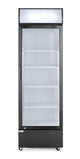Arktic Barkyl med bakgrundsbelyst panel, enkeldörr, 254L, Svart