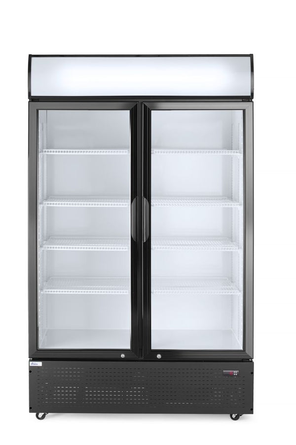 Arktic Barkyl med bakgrundsbelyst panel, två dörrar, 512L, Svart