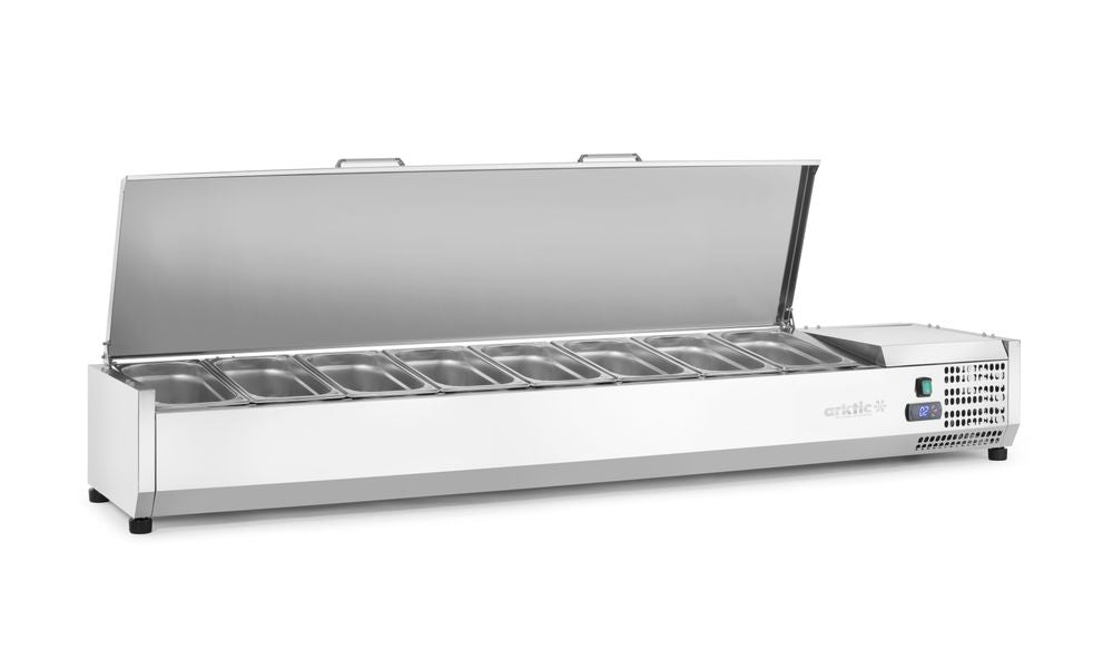 Arktic Kyld serveringsbehållare GN 1/3, 8x GN 1/3, 230V/180W, 1805x420x(H)630mm