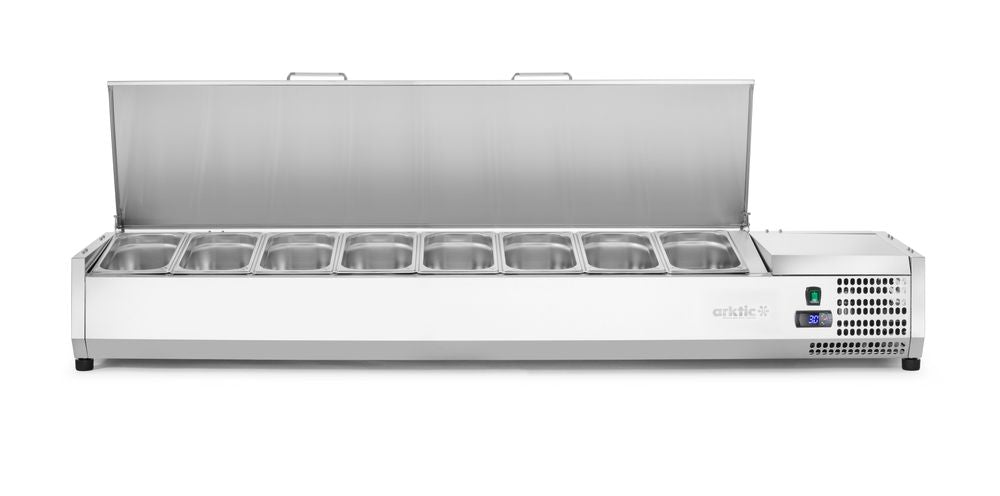 Arktic Kyld serveringsbehållare GN 1/3, 8x GN 1/3, 230V/180W, 1805x420x(H)630mm