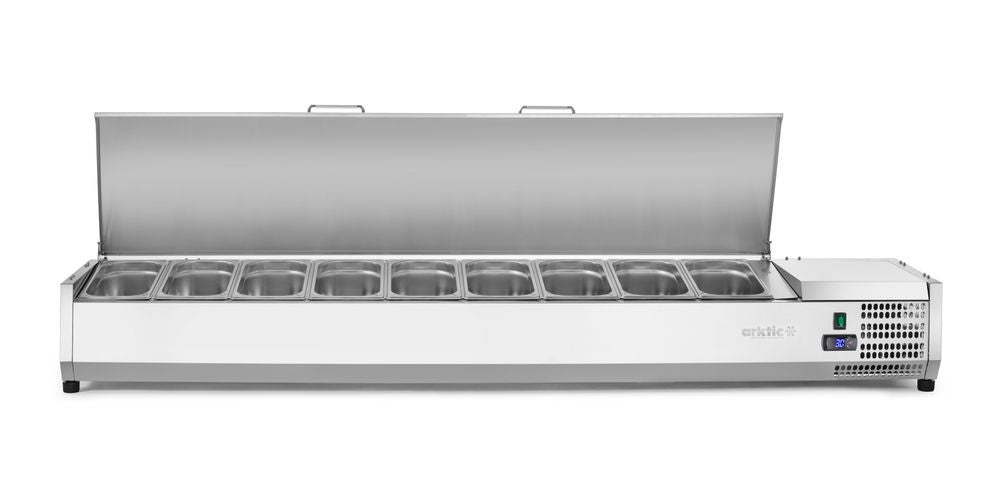Arktic Kyld serveringsskåp GN 1/3, 9x GN 1/3, 230V/180W, 2005x420x(H)630mm