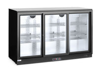 Arktic Kylskåp med barfunktion och trippelskjutdörrar, 254L, Svart, 220-240V/160W, 1350x520x(H)865mm