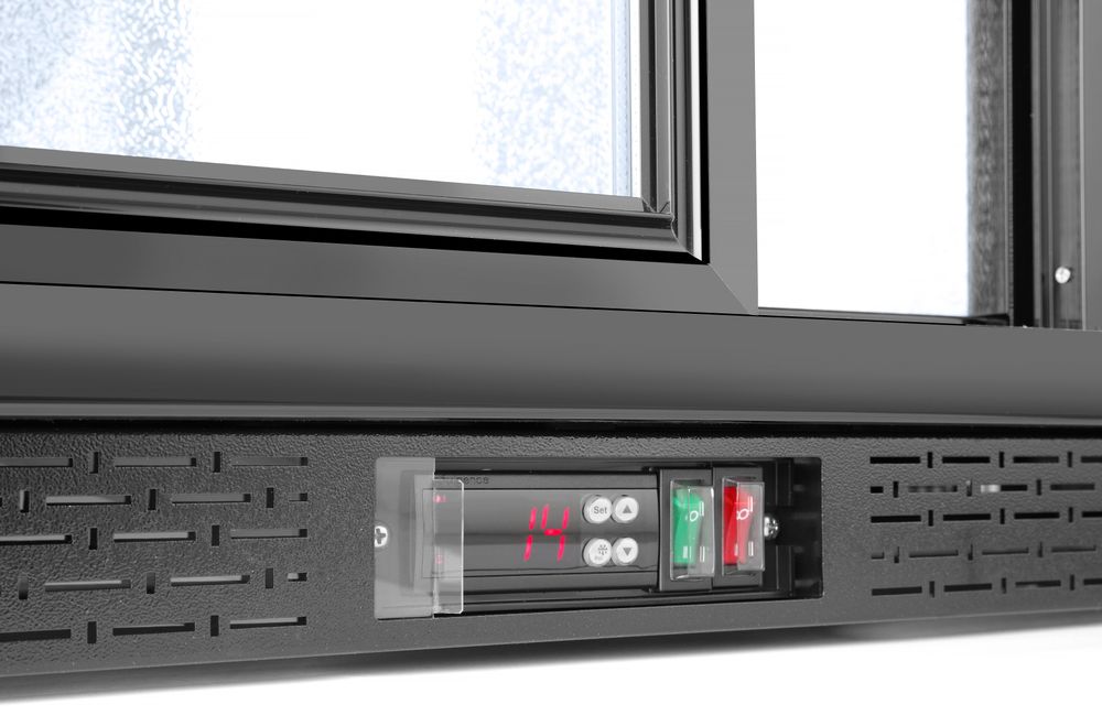 Arktic Kylskåp med barfunktion och dubbla skjutdörrar, 158L, Svart, 220-240V/160W, 900x520x(H)865mm
