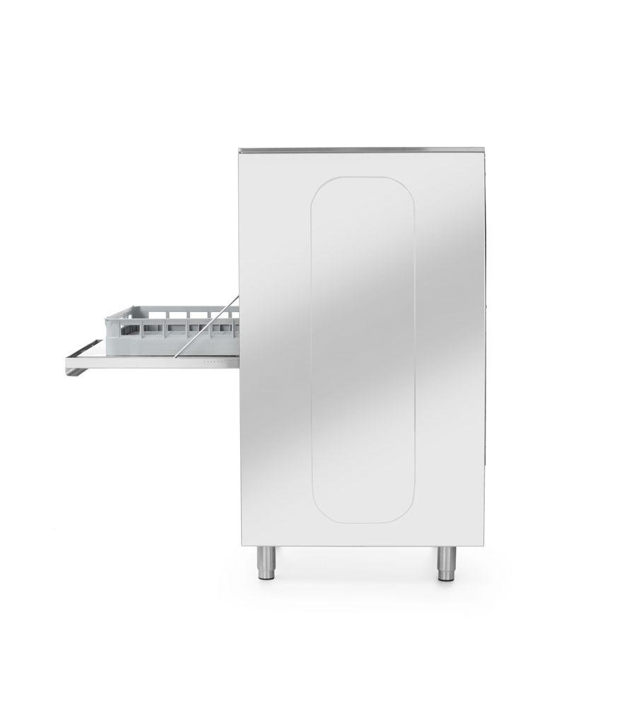 Hendi 50x60 diskmaskin för brickor och kastruller – elektroniskt styrd, med doseringssystem för diskmedel och avloppspump, 400V/7100W, 595x777x(H)1335mm