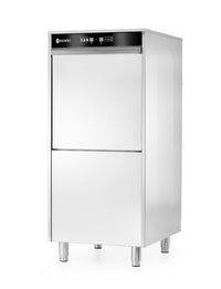 Hendi 50x60 diskmaskin för brickor och kastruller – elektroniskt styrd, med doseringssystem för diskmedel och avloppspump, 400V/7100W, 595x777x(H)1335mm