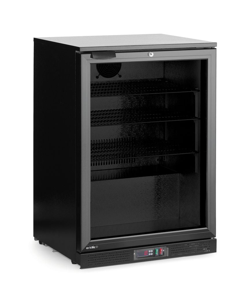 Back bar refrigerator single-door, Arktic, 105L, Black, 220-240V/120W, 600x530x(H)870mm