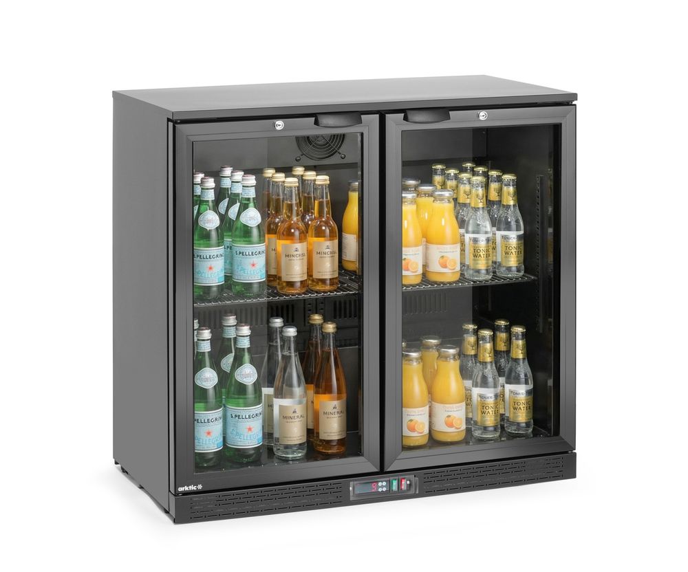Arktic Kylskåp med barfunktion, dubbeldörr, 158 l, svart, 220-240V/160W, 900x530x(H)870 mm