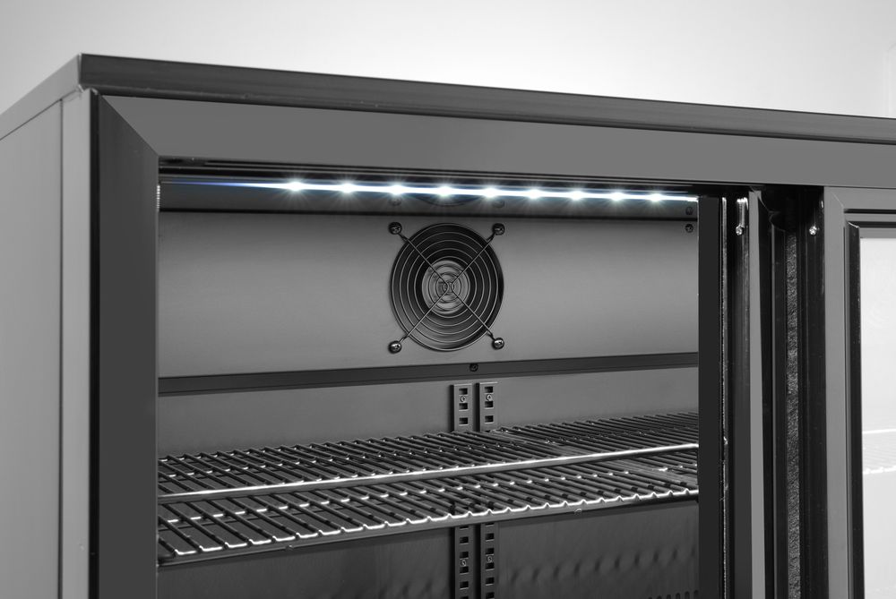 Arktic Kylskåp med barfunktion och trippelskjutdörrar, 308L, Svart, 220-240V/160W, 1350x520x(H)865mm