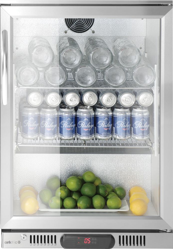 Back bar refrigerator with 1 door, Arktic, 75L, Silver, 220-240V/120W, 530x500x(H)840mm