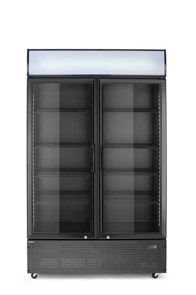 Arktic Kylskåp med barfunktion och bakgrundsbelyst panel, dubbeldörr, 512L, Svart, 220-240V/510W, 1120x585x(H)1900mm