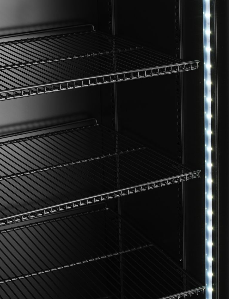 Arktic Kylskåp med barfunktion och bakgrundsbelyst panel, dubbeldörr, 512L, Svart, 220-240V/510W, 1120x585x(H)1900mm