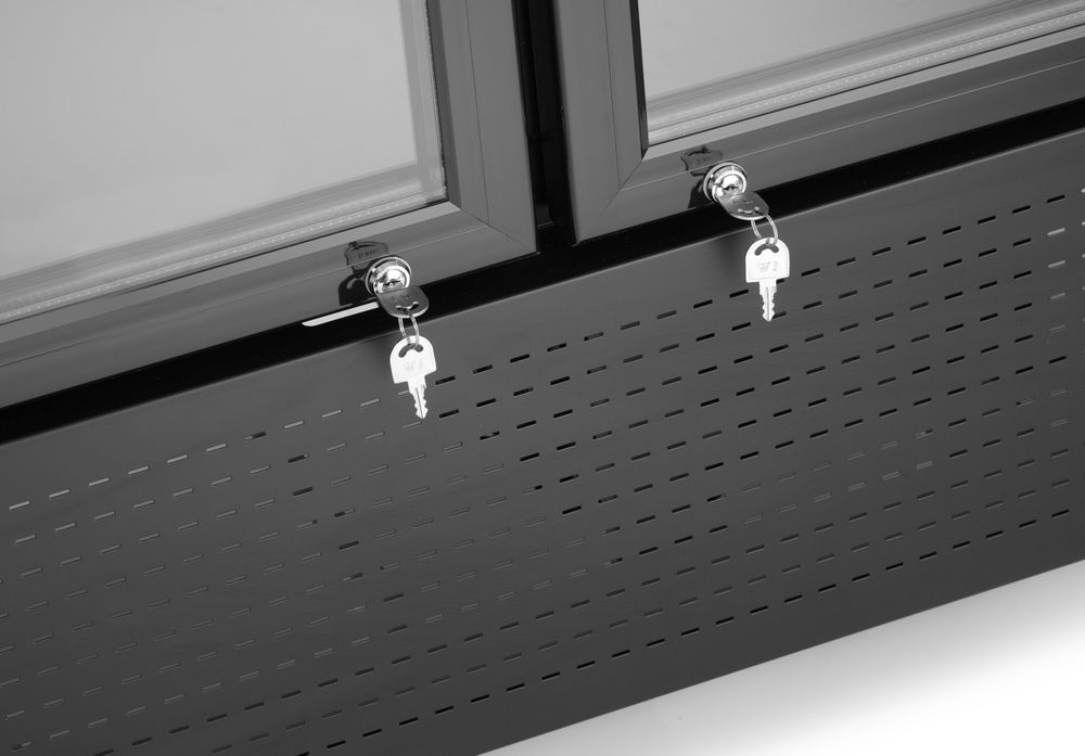 Arktic Kylskåp med barfunktion och bakgrundsbelyst panel, dubbeldörr, 512L, Svart, 220-240V/510W, 1120x585x(H)1900mm