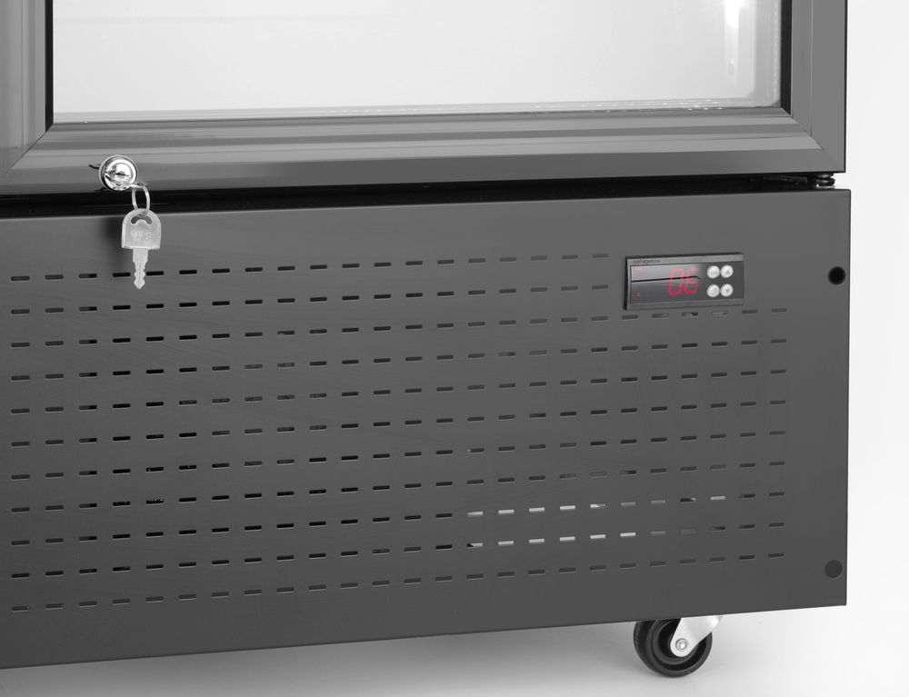 Arktic Kylskåp med barfunktion och bakgrundsbelyst panel, dubbeldörr, 512L, Svart, 220-240V/510W, 1120x585x(H)1900mm