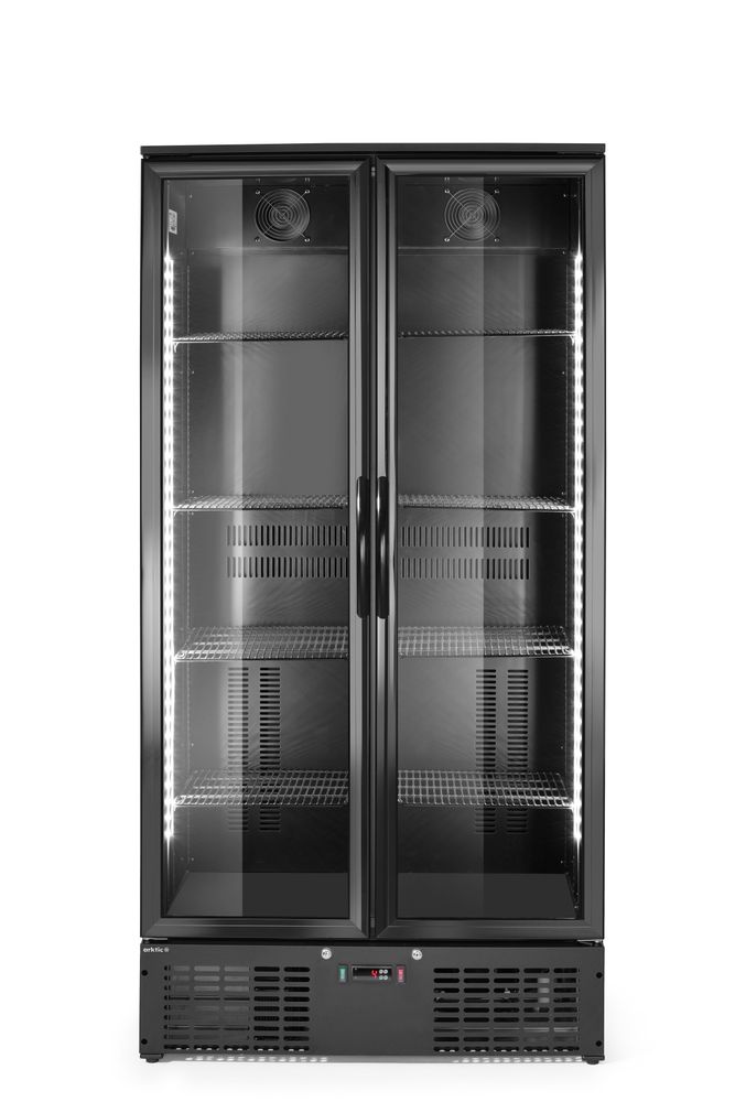 Arktic Kylskåp med barfunktion, dubbeldörr, 384L, Svart, 220-240V/365W, 900x530x(H)1820mm