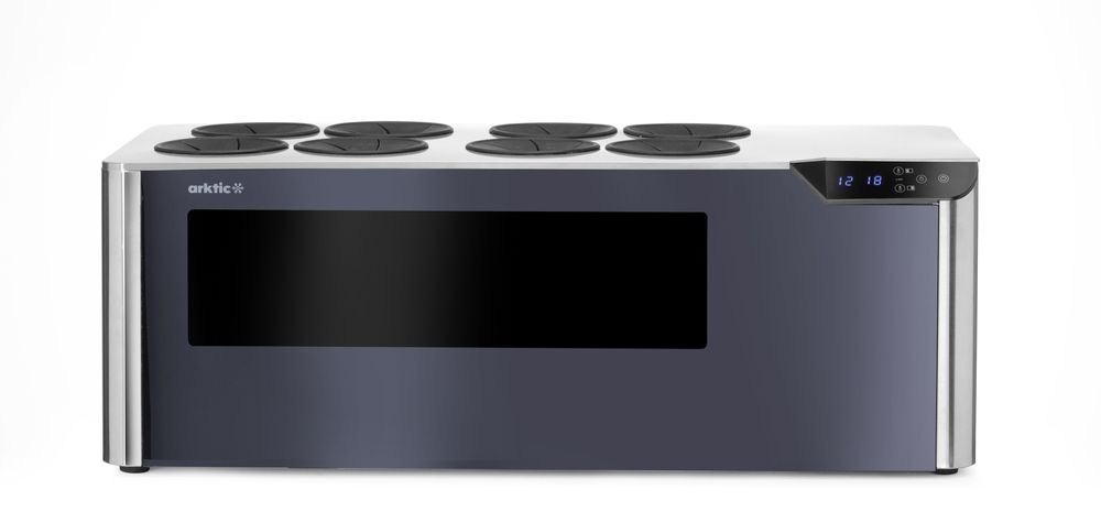 Vinkyl för bänkskiva, 2-zons Cellar, Arktic, Svart, 220-240V/60W, 800x350x(H)293mm