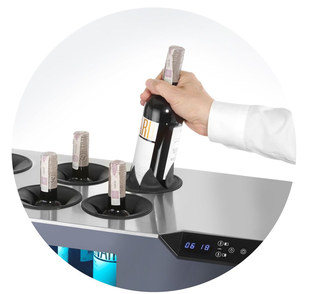 Arktic Vinkyl för bänkskiva, 2-zons Cellar, Svart, 220-240V/60W, 800x350x(H)293mm