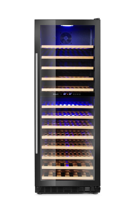 Vinkyl, 2-zoner, 135 flaskor, Arktic, 387L, 220-240V/130W, 595x675x(H)1625mm