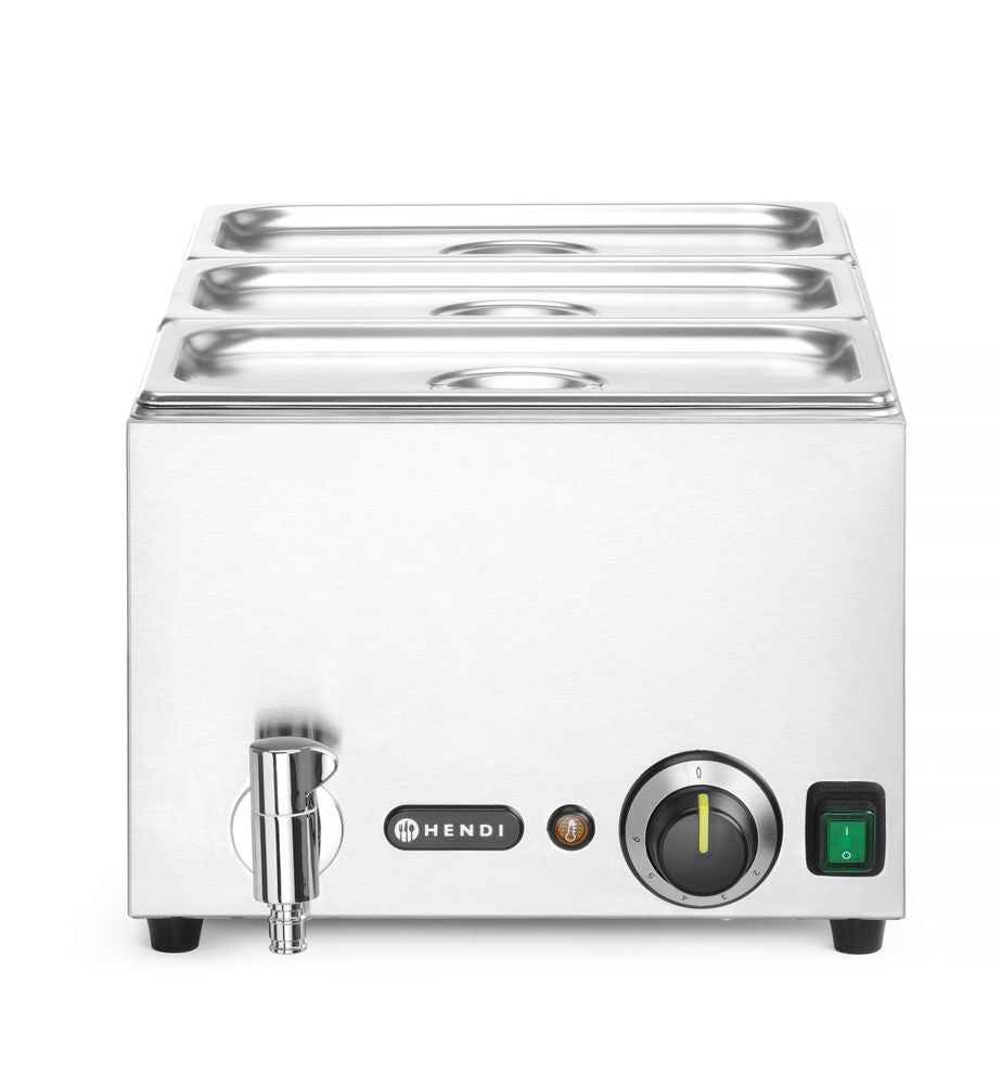 Bain-marie-set med avtappningskran Ranger, HENDI, GN 1/1, 230V/1000W, 605x332x(H)242mm