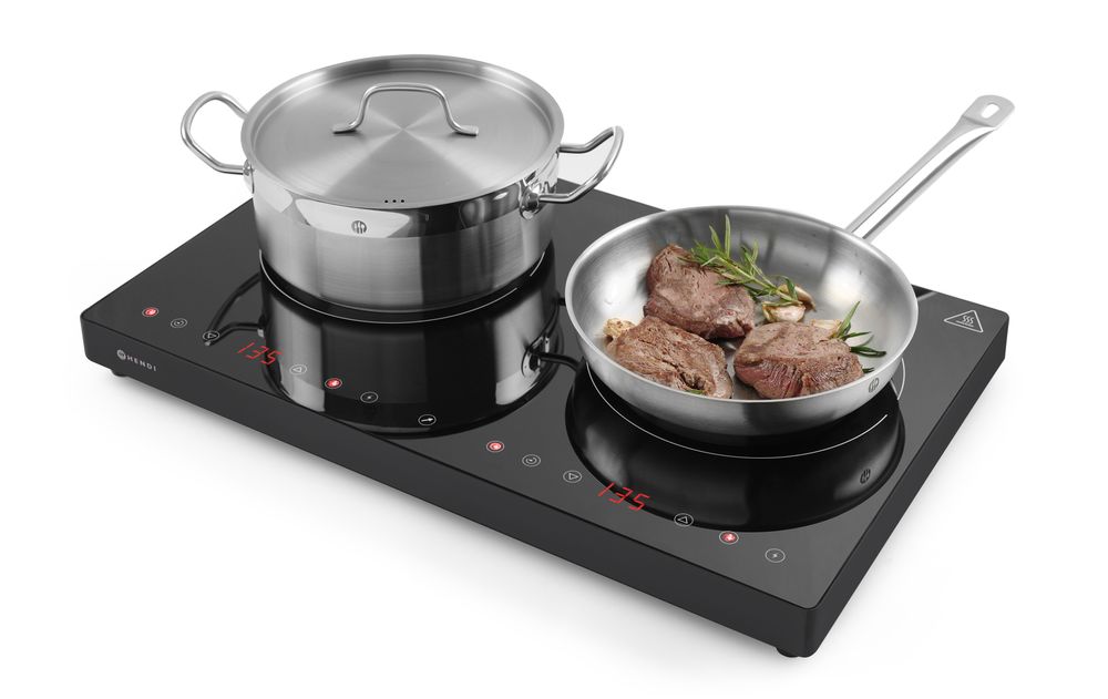 Hendi Dubbel induktionsspis Kitchen Line, Kitchen Line, 230V/3500W, 608x405x(H)54mm