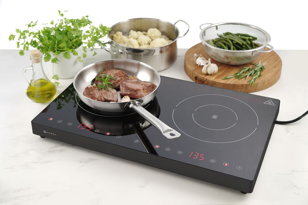 Hendi Dubbel induktionsspis Kitchen Line, Kitchen Line, 230V/3500W, 608x405x(H)54mm