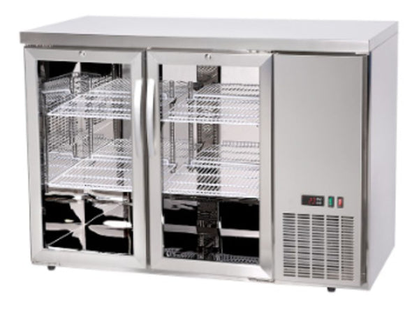 Refrigerated bar counter, glass doors