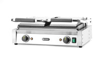 Hendi Dubbel Klämgrill, Räfflad, 230V/3600W