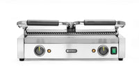 Hendi Dubbel Klämgrill, Räfflad, 230V/3600W